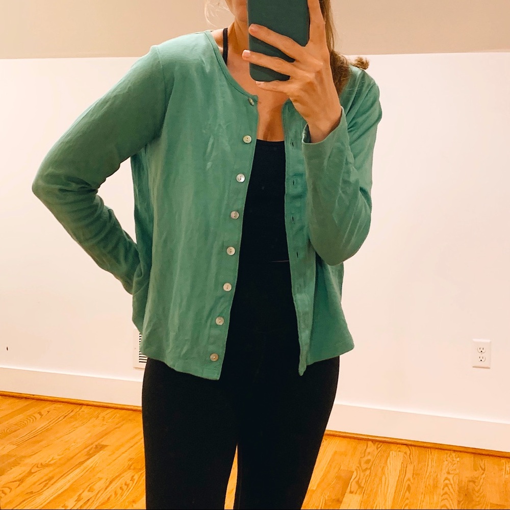 ✨Vintage L.L. Bean Lightweight Green Cardigan - Small